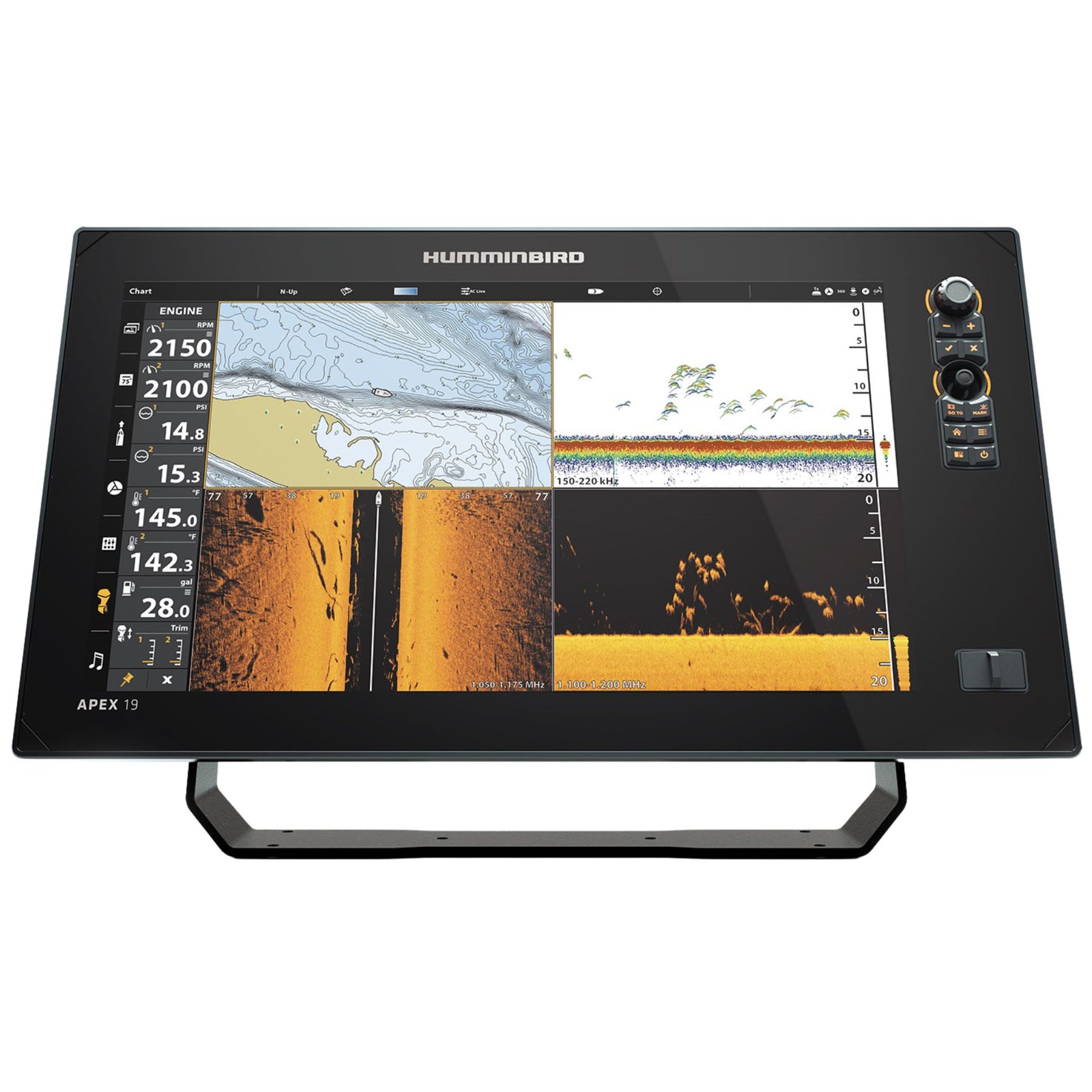 Humminbird Apex 19 Chirp MSI+ GPS 19" kaikuluotain / karttaplotteri, ei sis. anturi