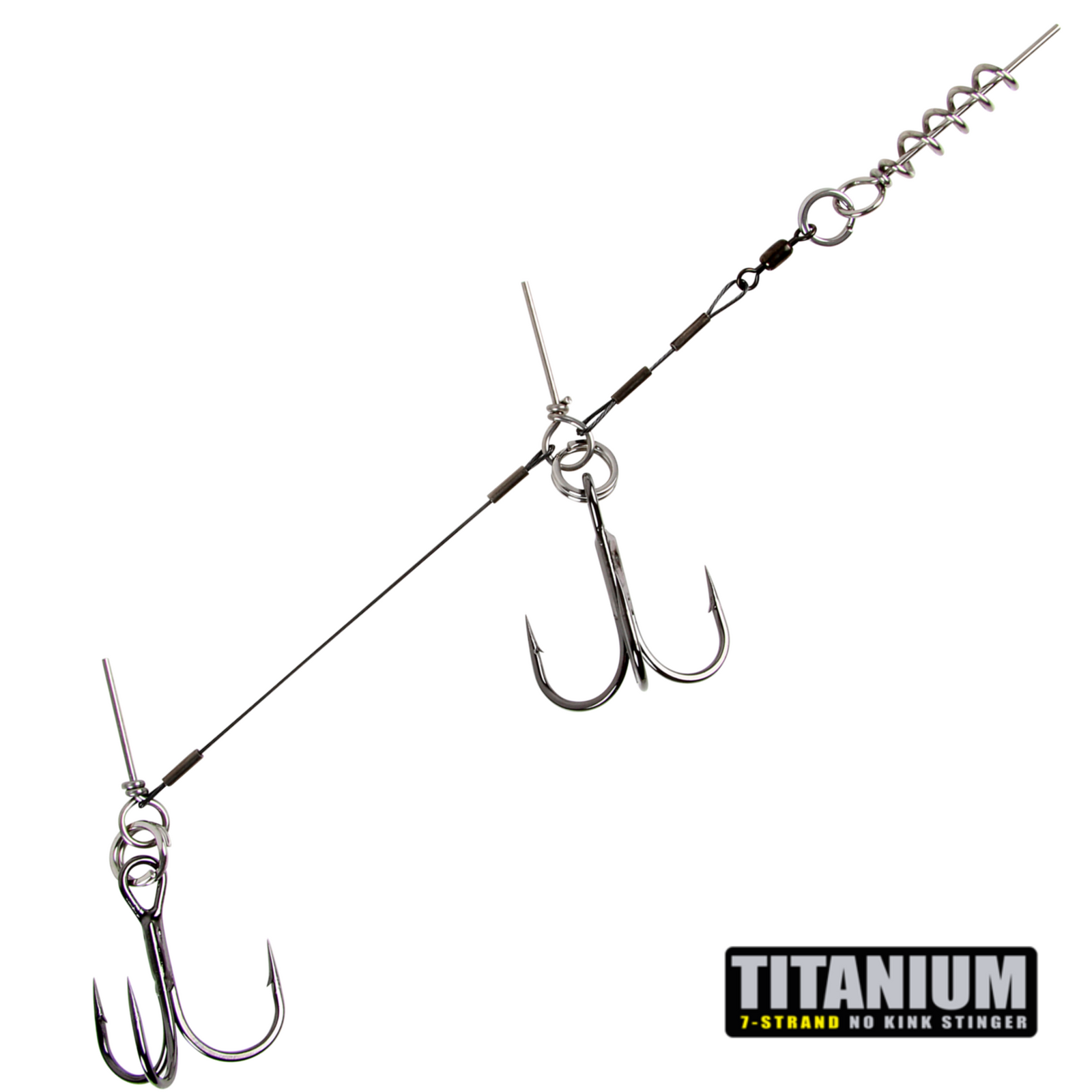 CWC Titanium Tuplakoukku-Rigi #1 | 50lb | 1kpl