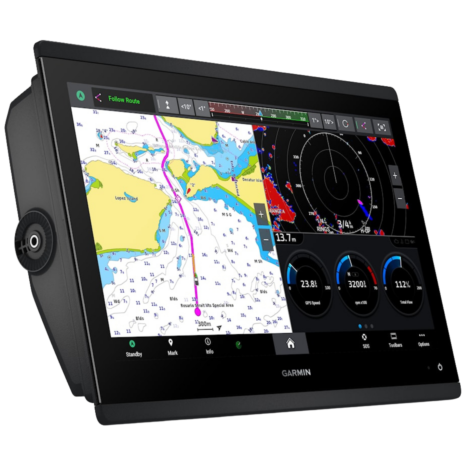 Garmin GPSMAP 1623xsv Kaikuluotain/Karttaplotteri