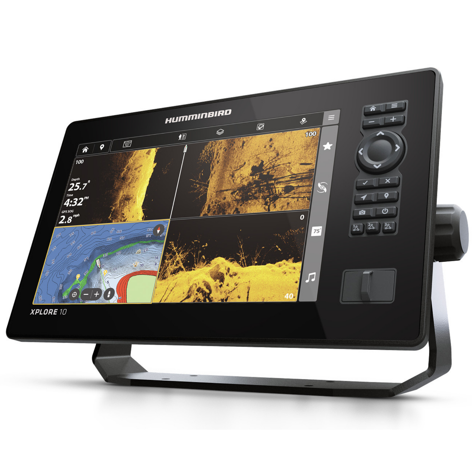 Humminbird XPLORE 10 Kaikuluotain ja Karttaplotteri + CMSI+ -viistoanturi