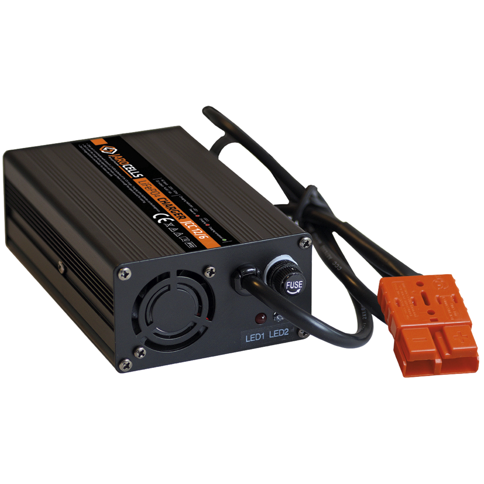 Jarocells LiFePo4 12V 6A Anderson akkulaturi