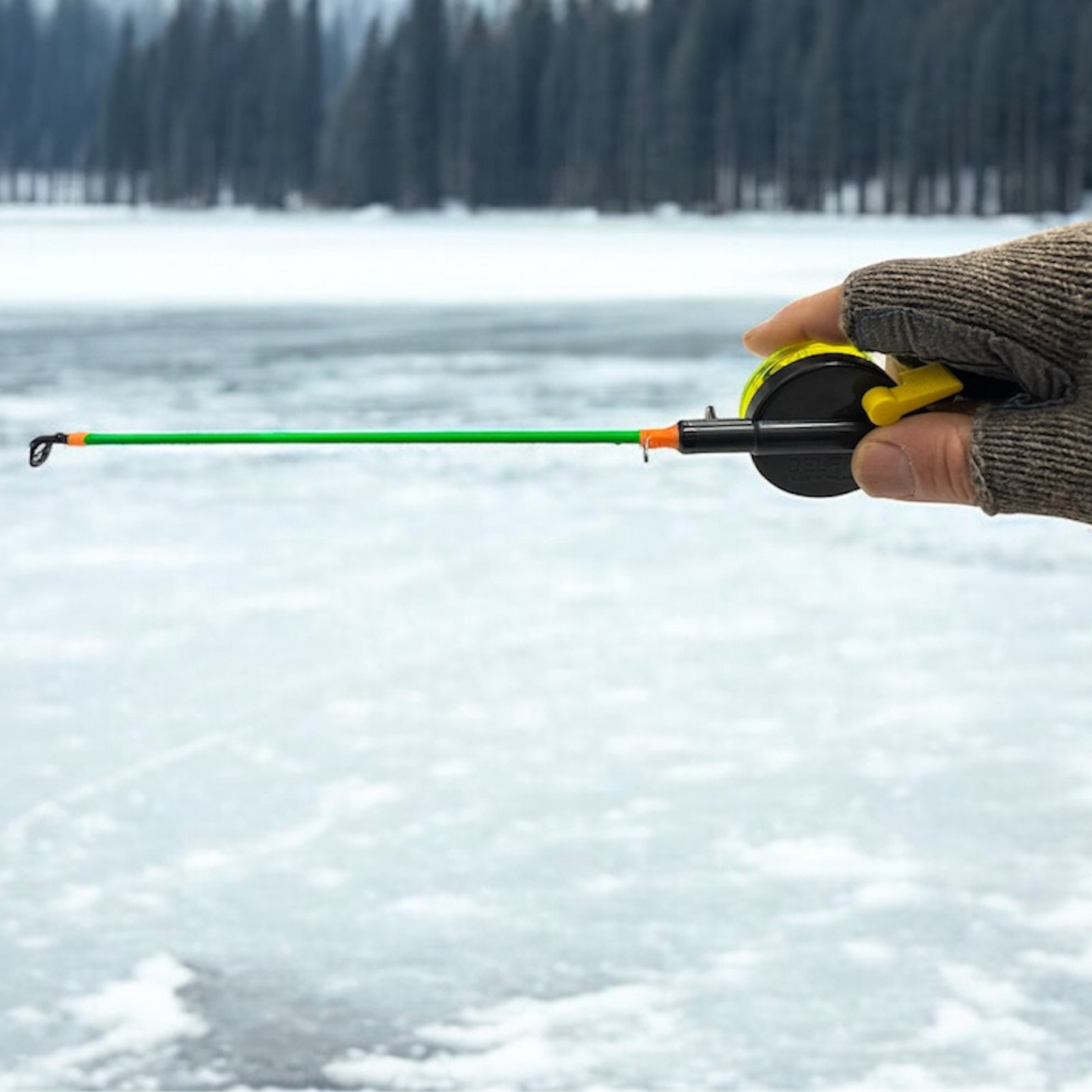 Kirpunvapa Modattu Delfin 50mm 40cm Pilkkivapa pystypuola | Jäykkä - FL.Vihreä