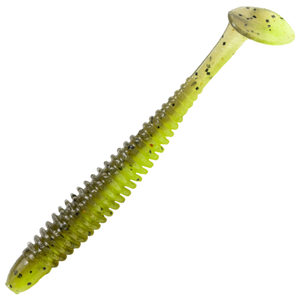 Noike Wobble Shad 4" Jigi 6kpl | #131 Green Pumpkin Chartreuse
