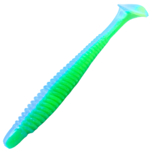 Noike Wobble Shad 4" Jigi 6kpl | #147 Blue Lime Chart