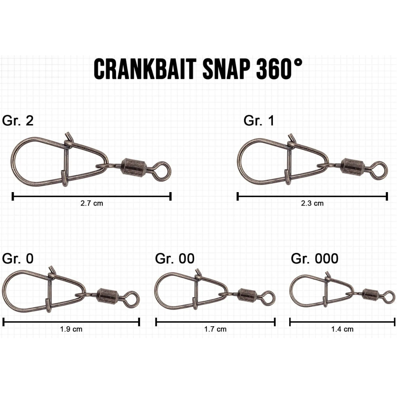 VMC Crankbait Snap 360° viehelukko 10kpl