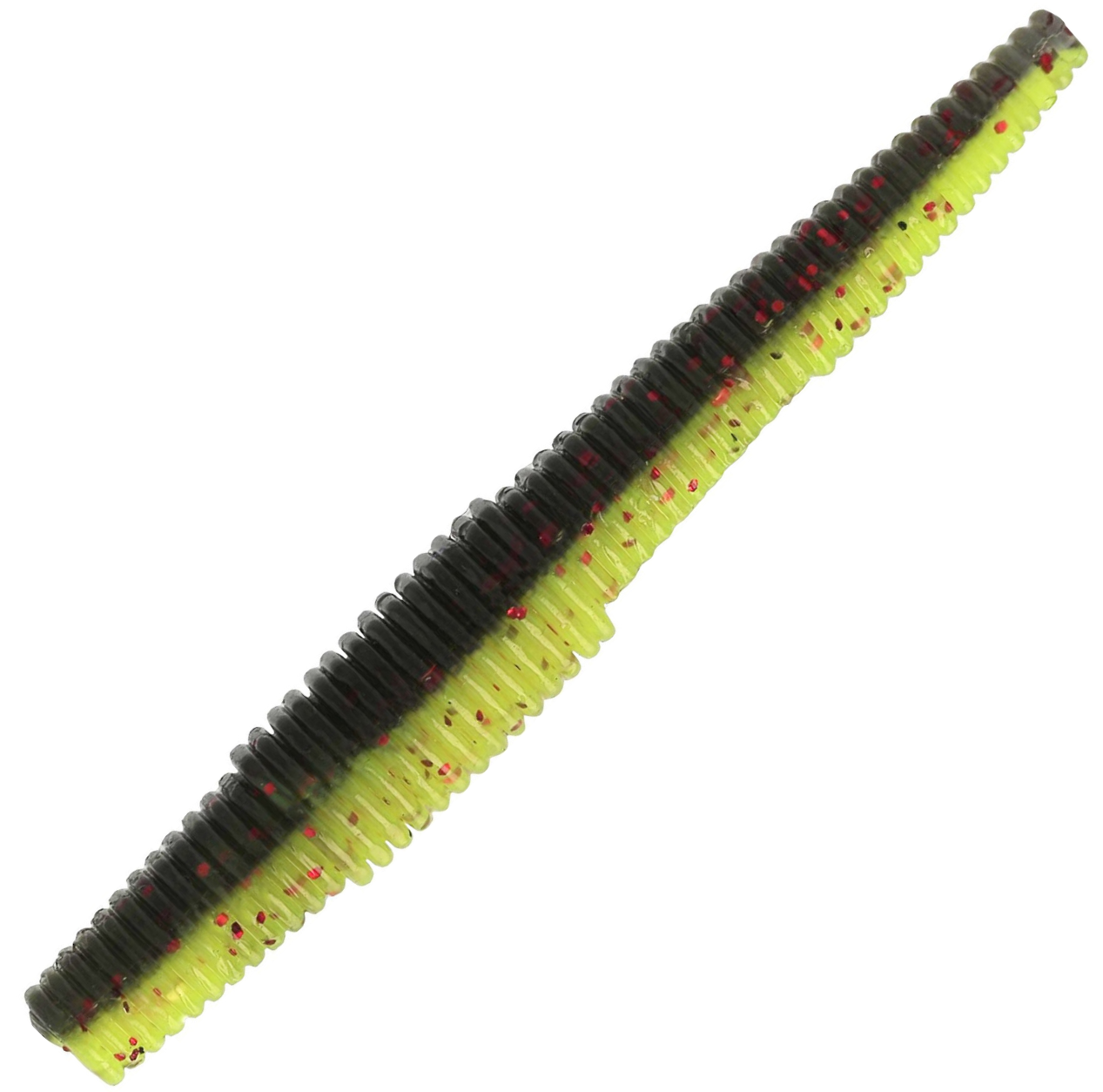 Westin Ned Worm Slim Kelluva Jigi 55mm 6kpl | Black/Chartreuse