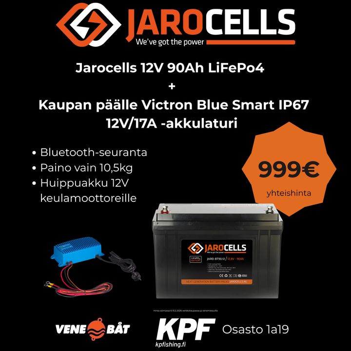 Jarocells Litiumakku 12V 90Ah BT LiFePO4