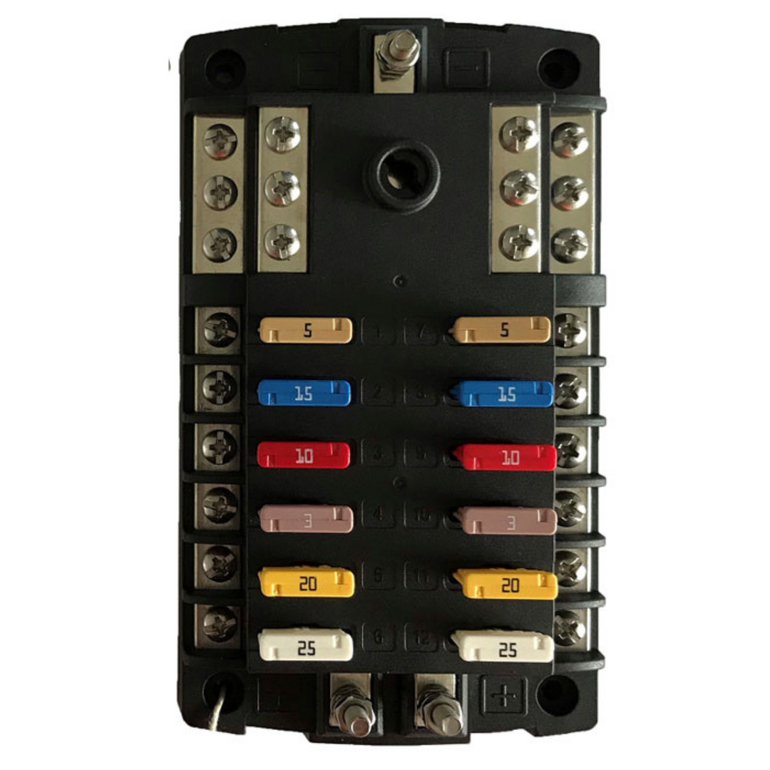 OceanFlex AMC 12-paikkainen Sulakerasia miinuskiskolla