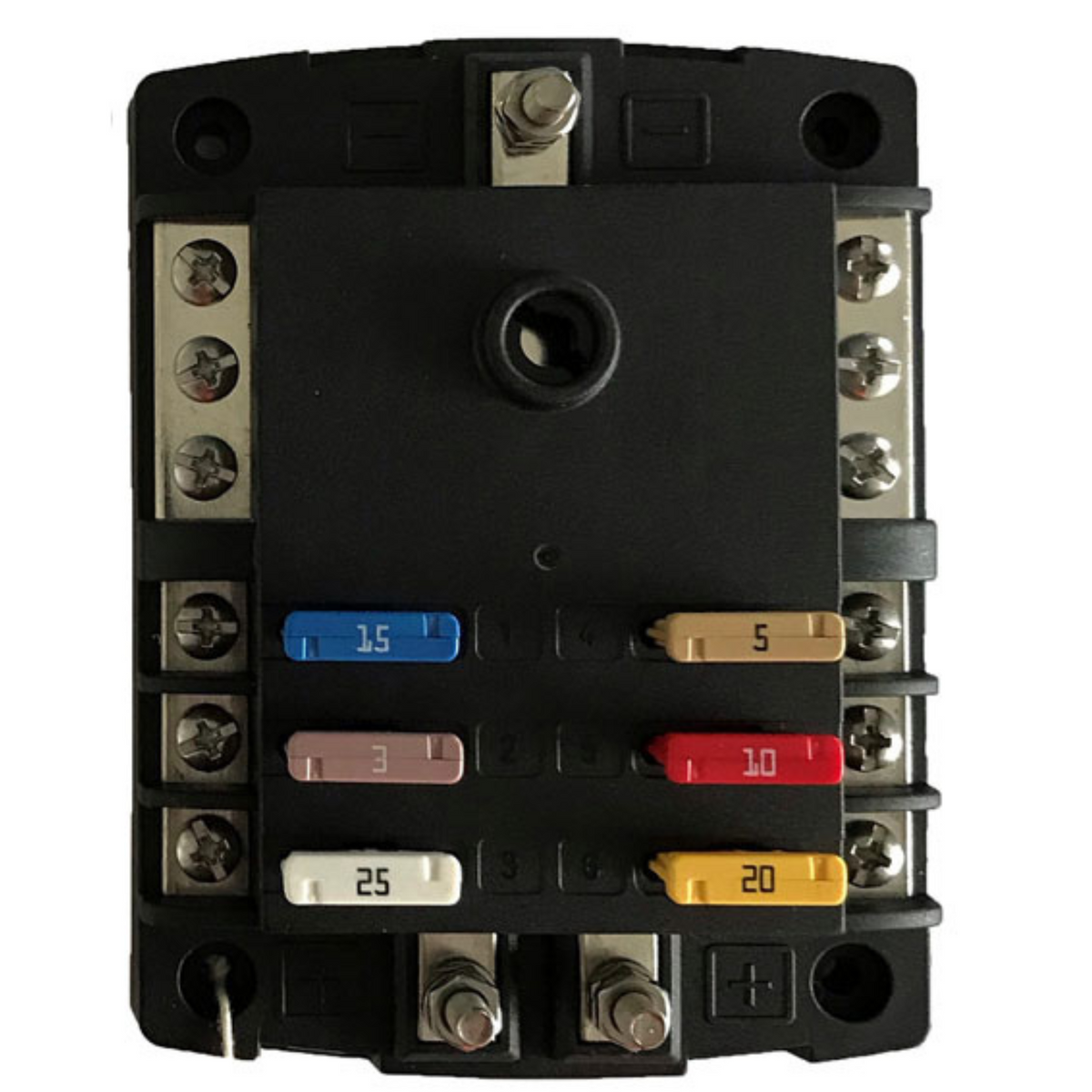 OceanFlex AMC 6-paikkainen Sulakerasia miinuskiskolla