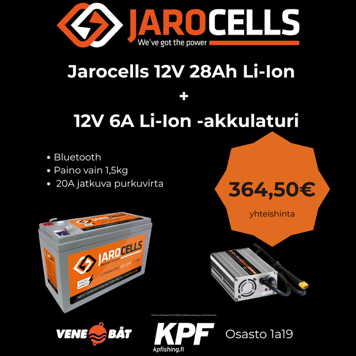 Jarocells Litiumakku 12V 28Ah Li-Ion BT