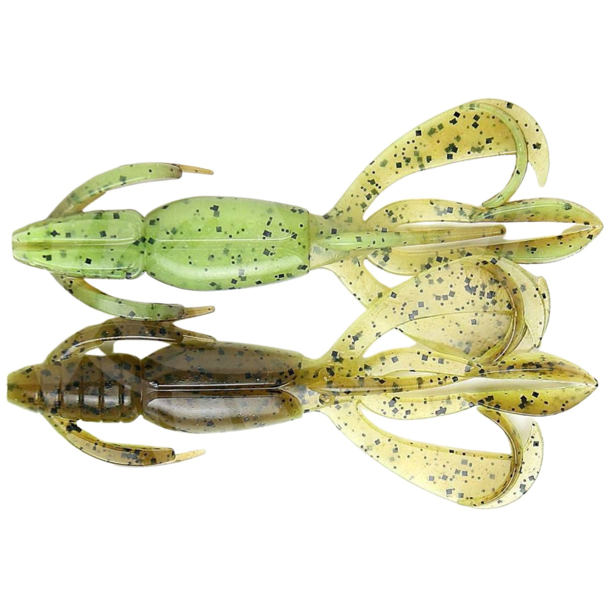 Keitech Crazy Flapper Jigi 4.4" 6kpl | Green Pumpkin Chartreuse