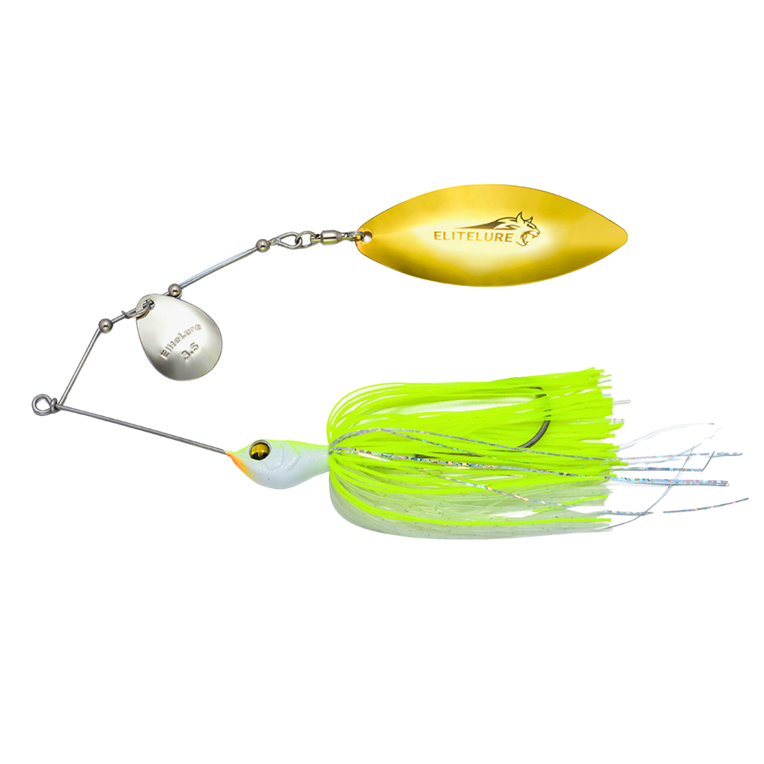 BIM Tackle Tiger Pike Spinnerbait 32g  | White Chartreuse