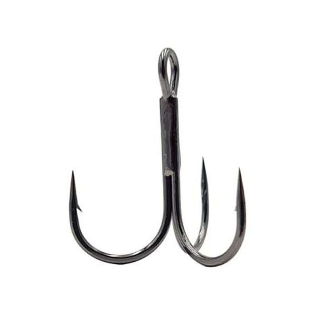 BKK 6062 Black Nickel Kolmihaarakoukku 50kpl