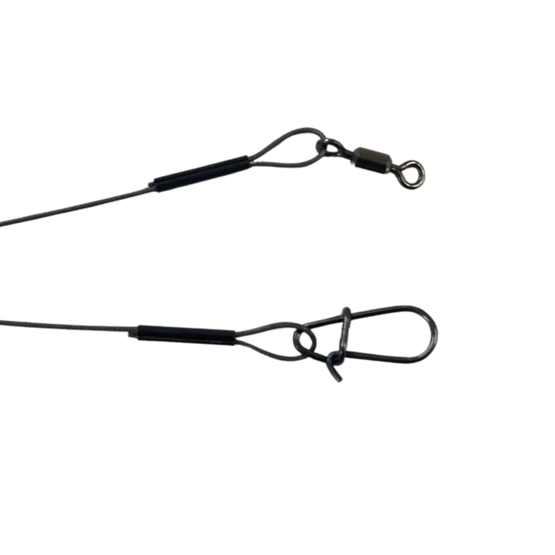 BKK 7x7 Wire Leader Allround peruke Duolock Snap lukolla 25cm 11kg | 2kpl
