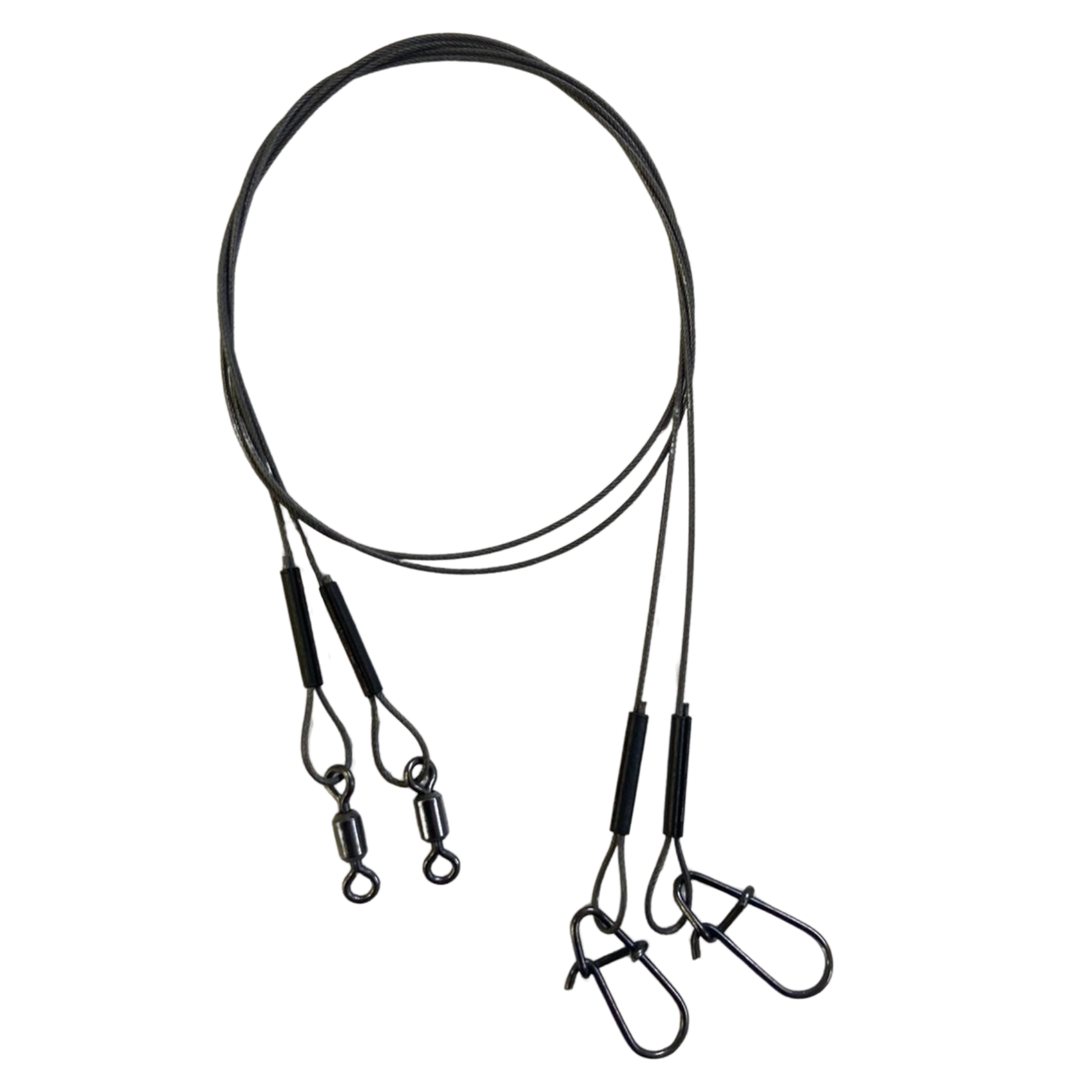 BKK 7x7 Wire Leader Allround peruke Duolock Snap lukolla 25cm 11kg | 2kpl