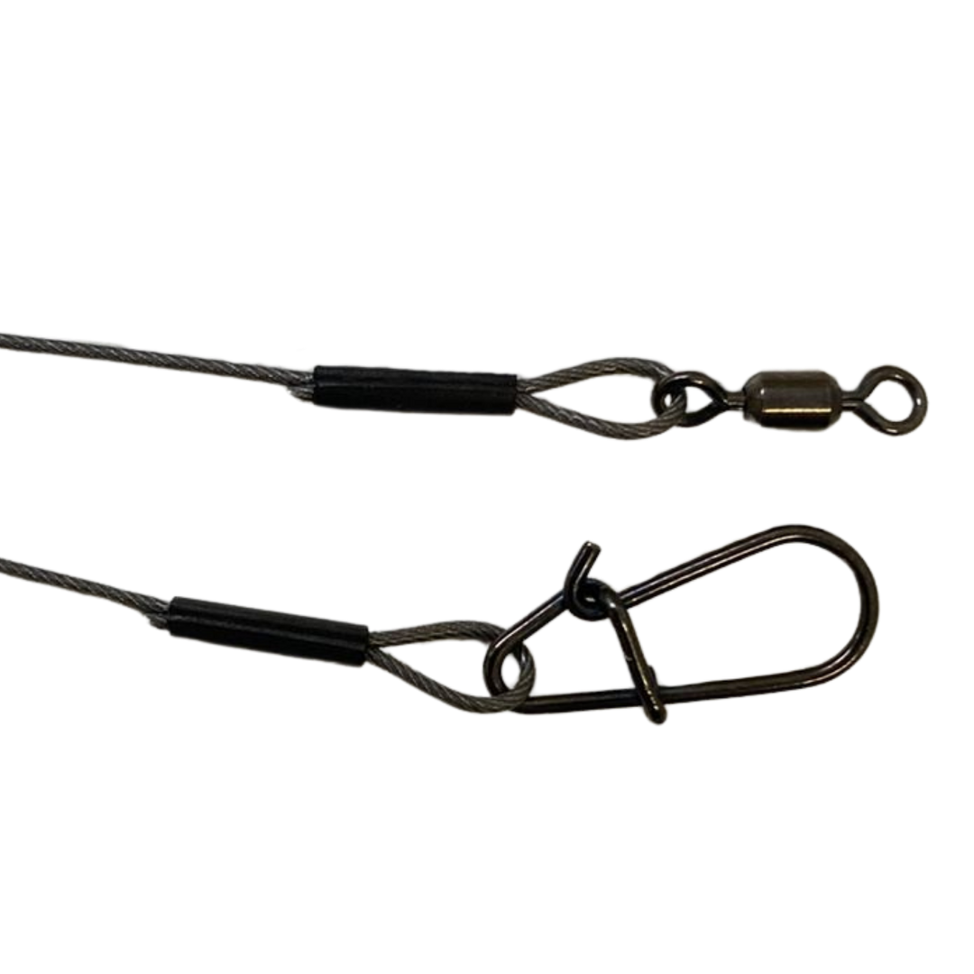BKK 7x7 Wire Leader Allround peruke Duolock Snap lukolla 25cm 26kg | 2kpl