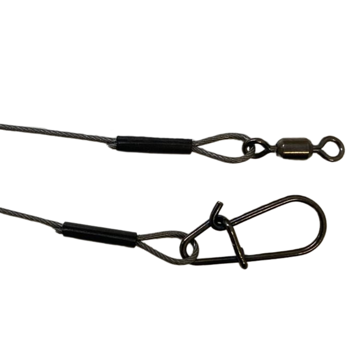 BKK 7x7 Wire Leader Allround peruke Duolock Snap lukolla 25cm 26kg | 2kpl