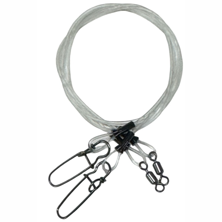 BKK Fluorocarbon Leader HD peruke Pike Snap lukolla 50cm 70kg 2kpl