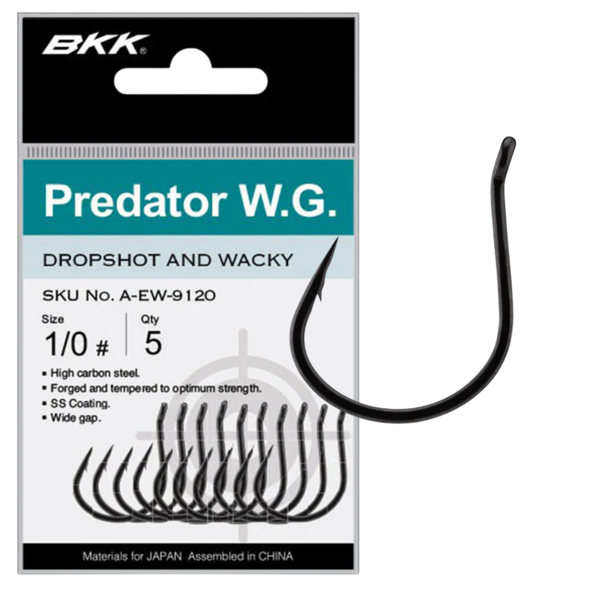 BKK Predator WG Dropshot-koukku 6kpl