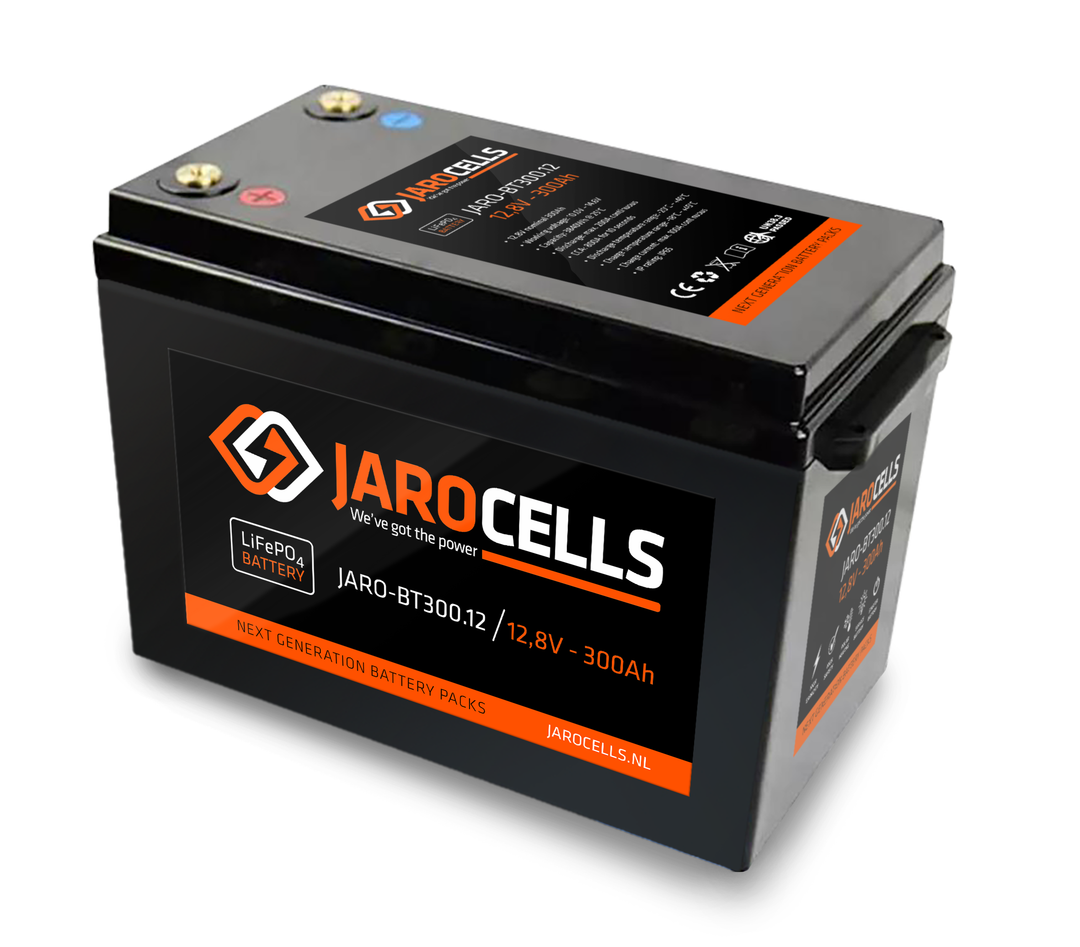 Jarocells Litiumakku 12V 300Ah LiFePo4 BT- ja starttitoiminnolla