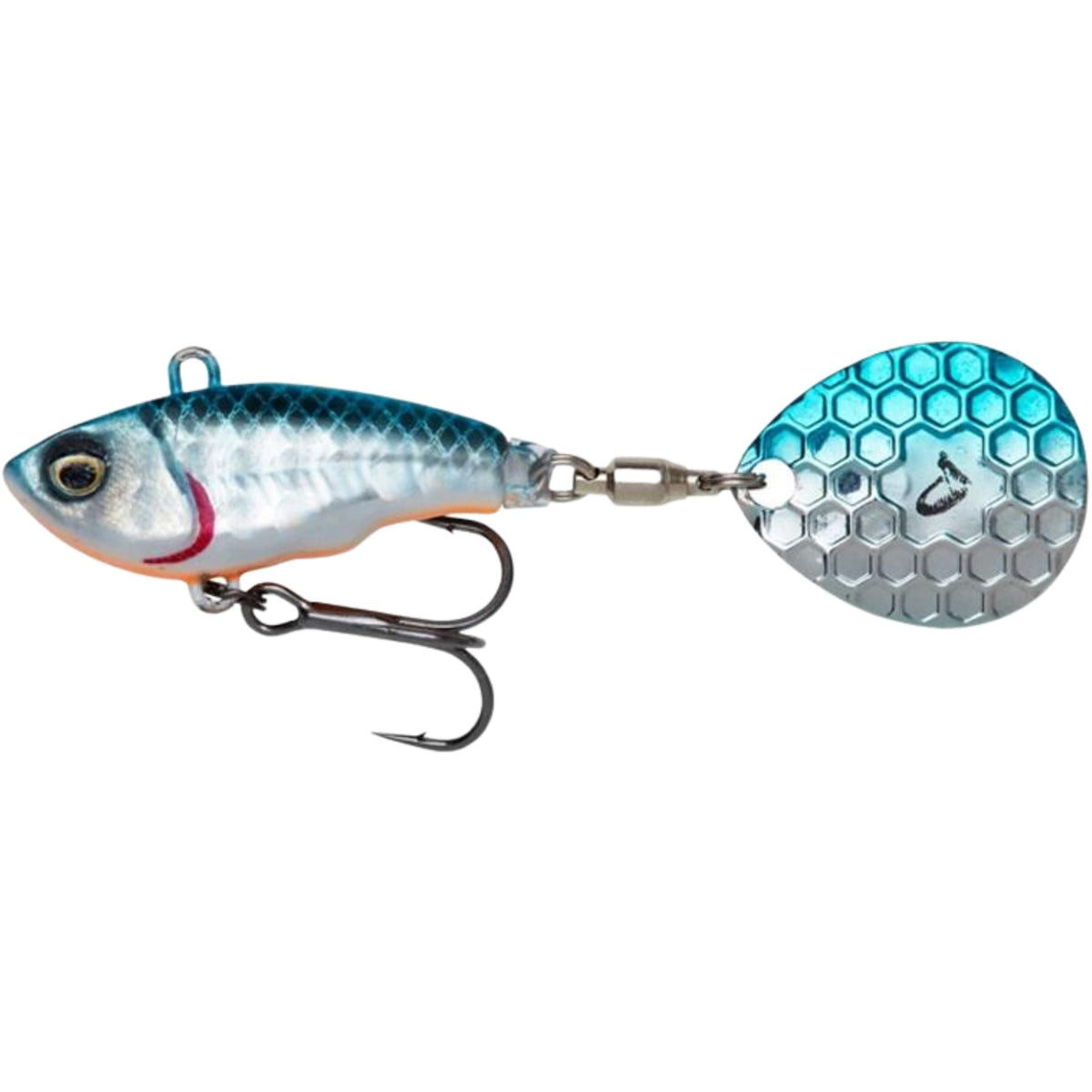 Savage Gear Fat Tail Spin 8cm 24g | Blue Silver