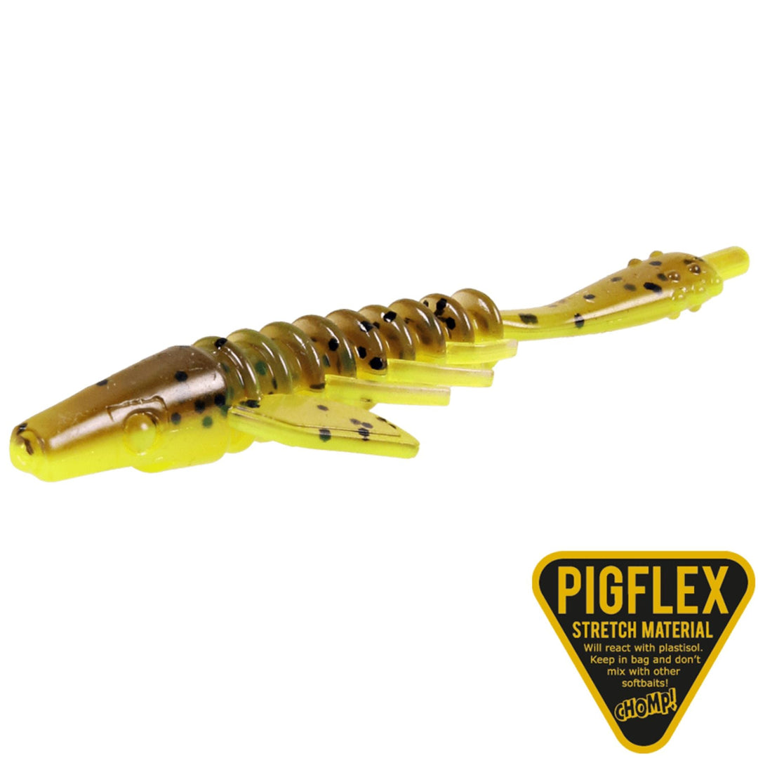 CWC Pigster Gecko Jigi 8.5cm 4kpl | Brown Chartreuse Flake