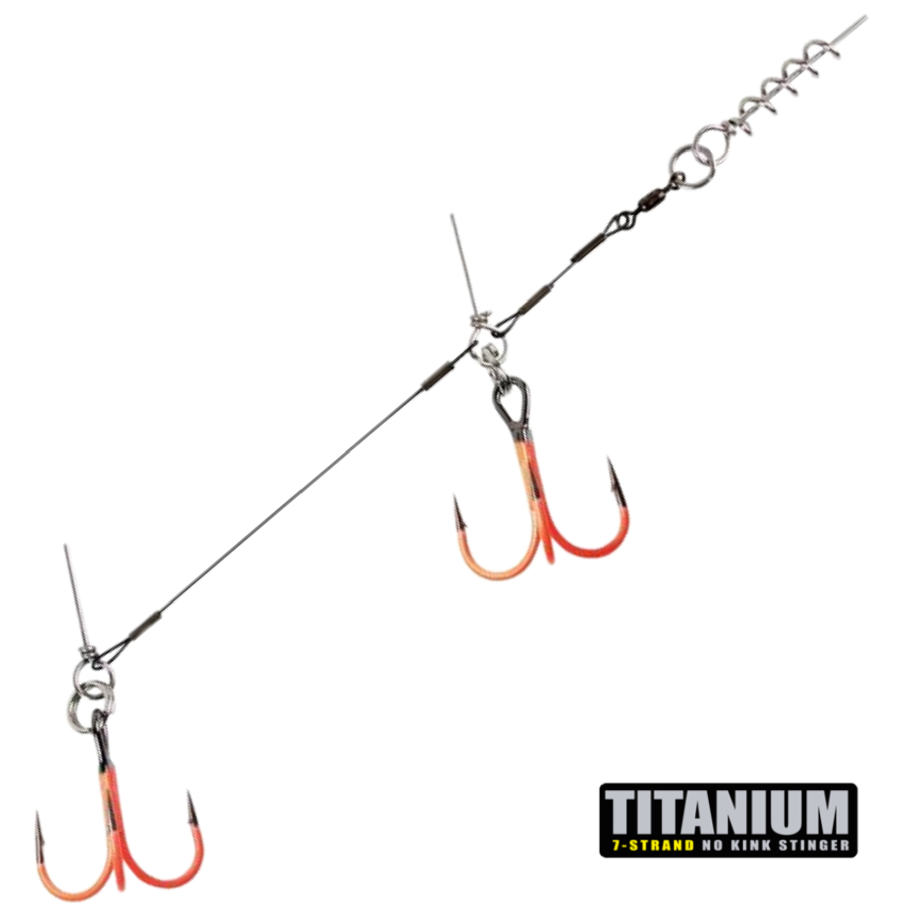 CWC - Titanium UVO Tuplakoukku-Rigi 1/0 | 50lb | 1kpl