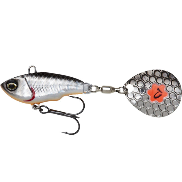 Savage Gear Fat Tail Spin 8cm 24g | Dirty Silver