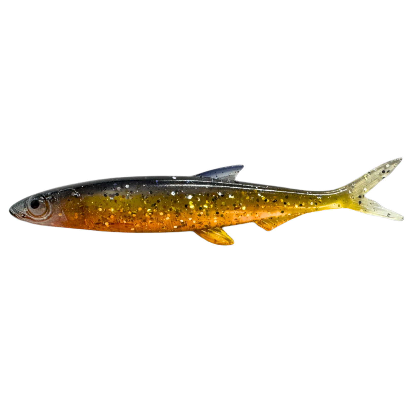 Evä Baits Real Fish Tail Jigi 8cm | Glitter Oranssi 1kpl