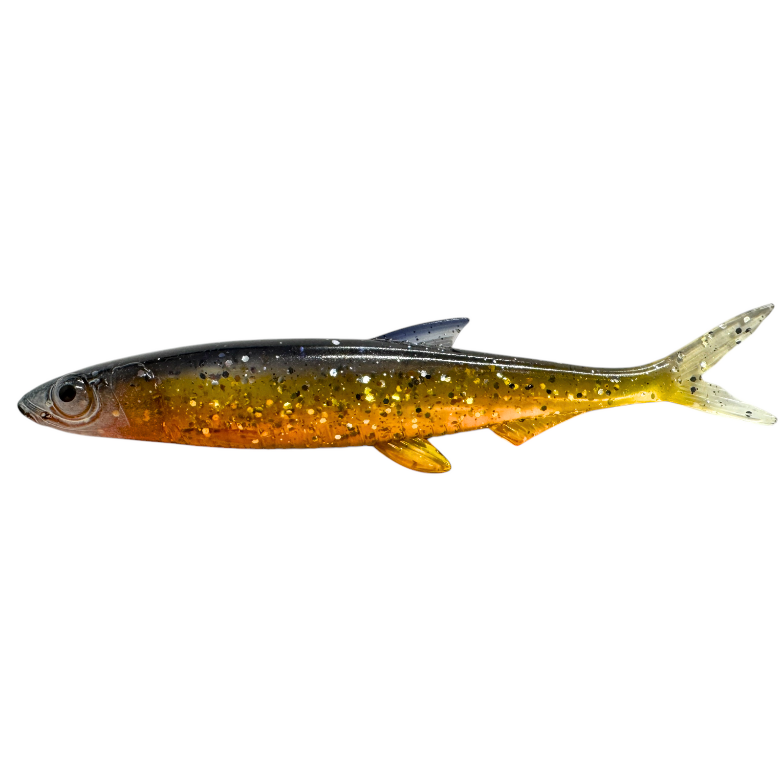 Evä Baits Real Fish Tail Jigi 8cm | Glitter Oranssi 1kpl