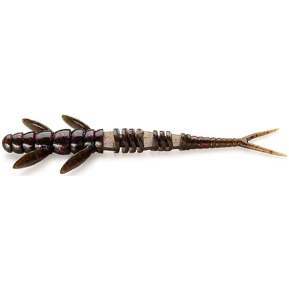 FishUp Flit Jigi 3" 8kpl | Green Pumpkin Brown/Red & Purple