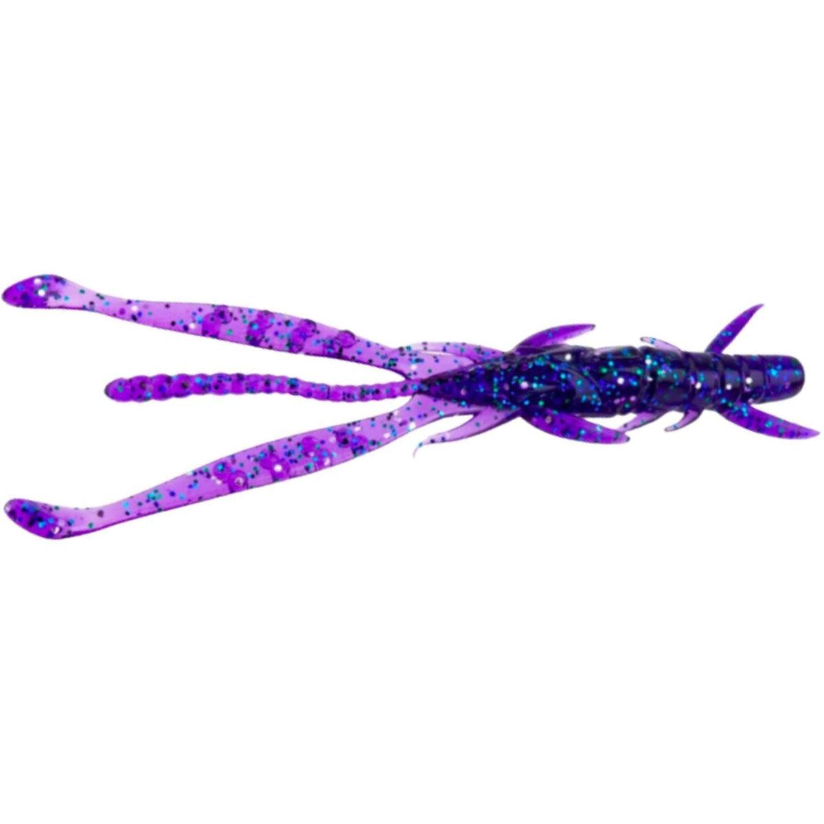 FishUp Shrimp Jigi 3&quot; 9kpl | Dark violet/Peacock &amp; Silver