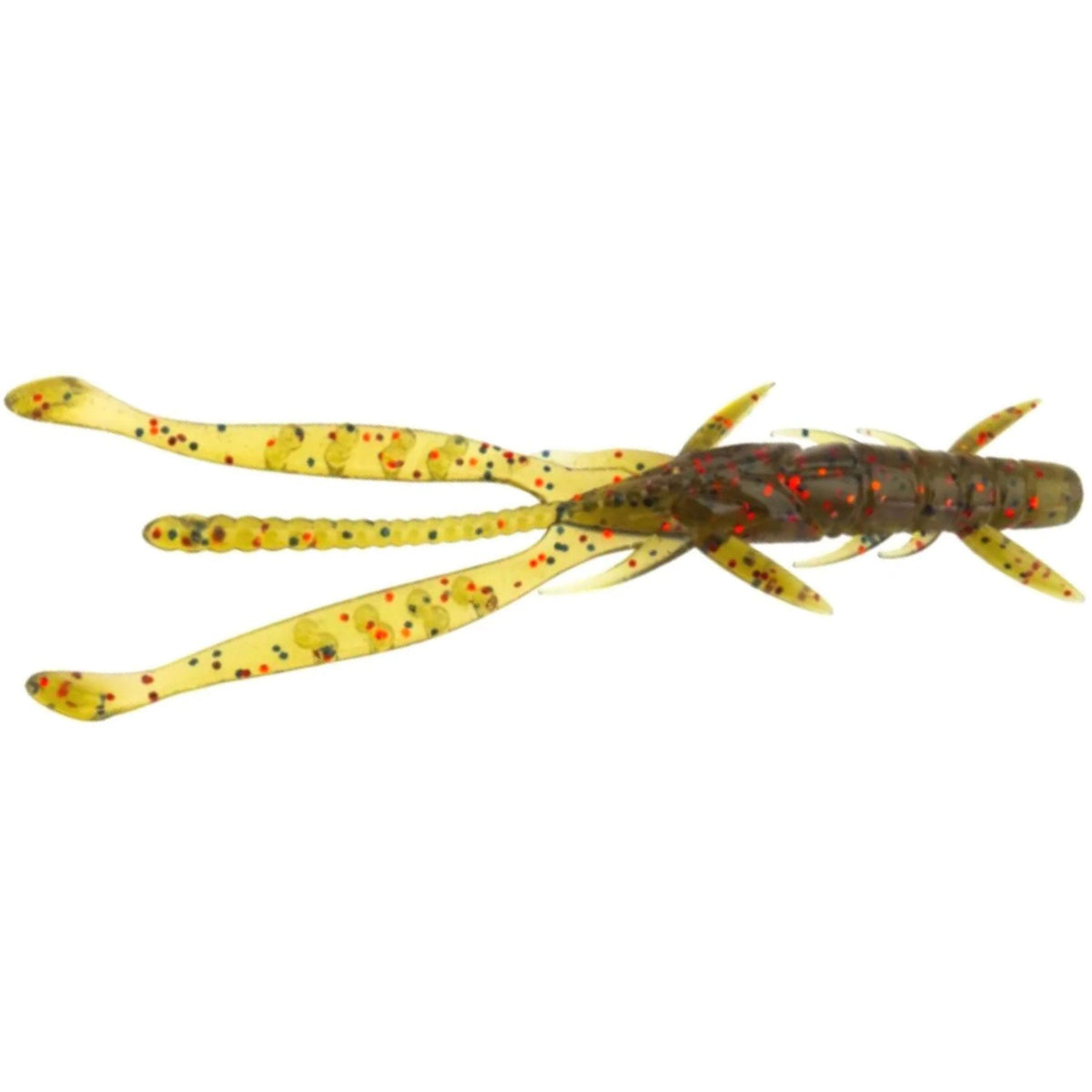 FishUp Shrimp Jigi 3&quot; 9kpl | Green Pumpkin/Red &amp; Black