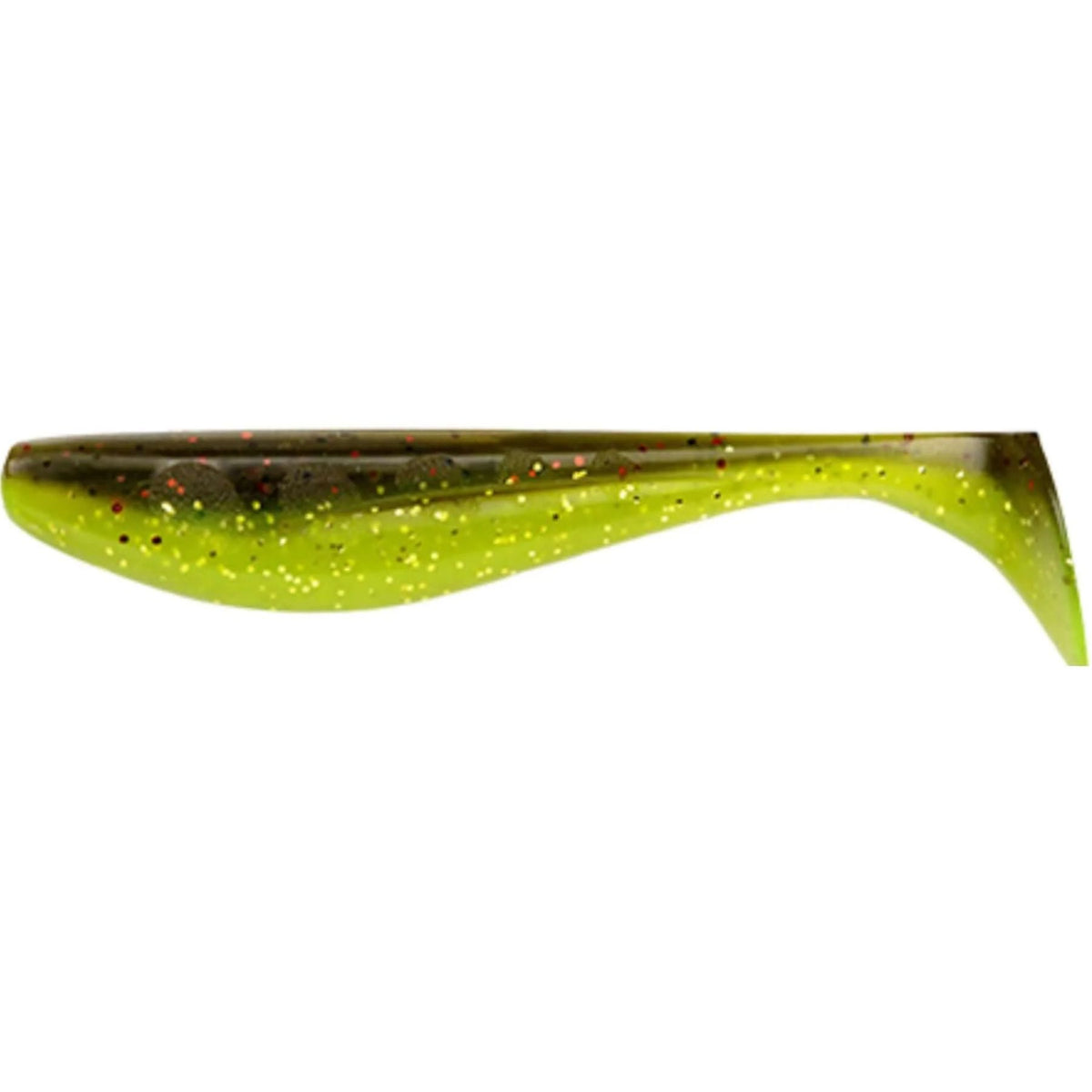 FishUp Wizzle Shad Jigi 3&quot; 8kpl | Green Pumpkin/Flo Chartreuse