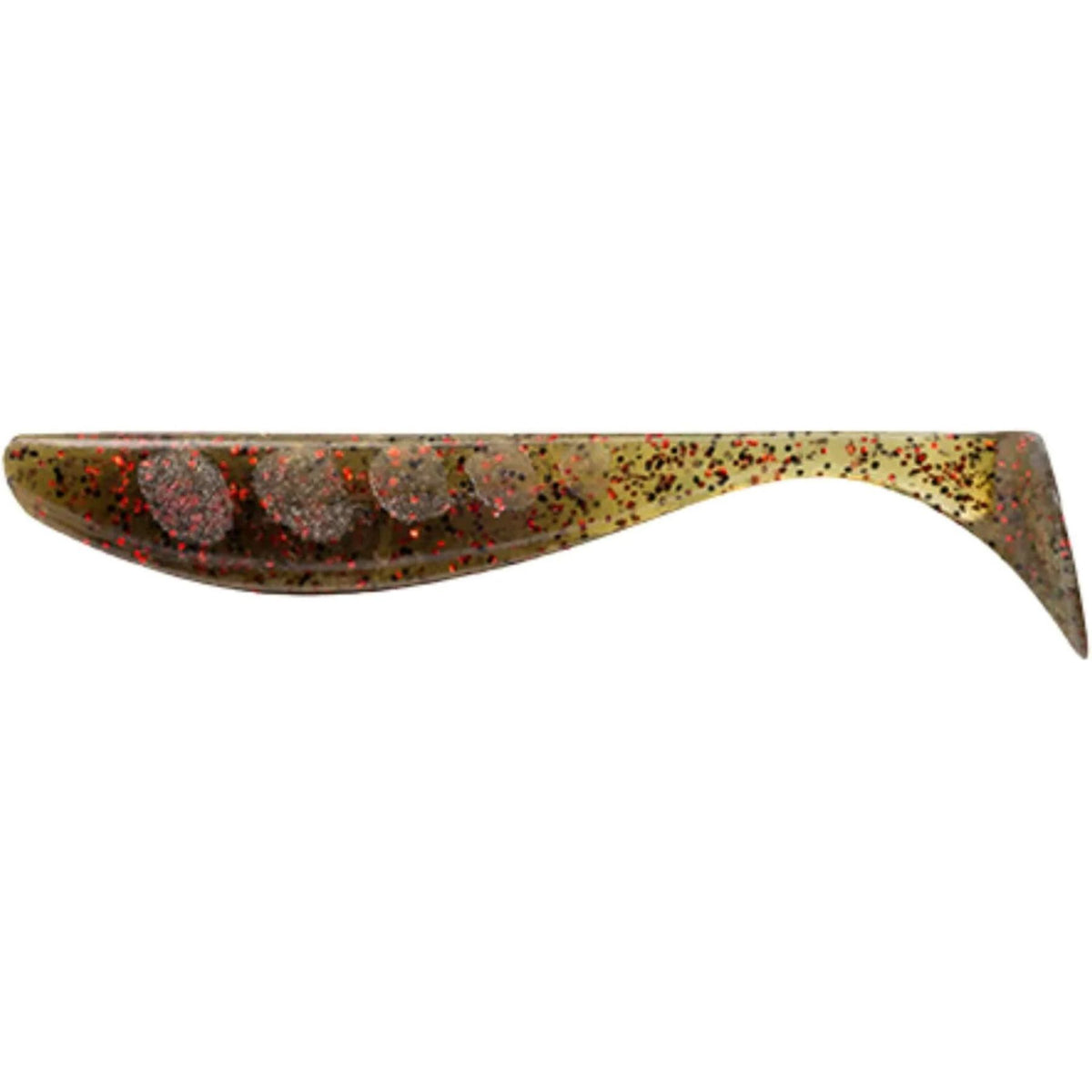 FishUp Wizzle Shad Jigi 2" 10kpl | Green Pumpkin/Red & Black