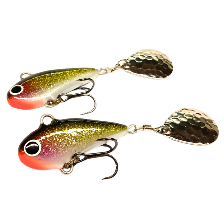 Halme Spintail 35mm 13g 069 Oliivihopea, kaksi viehettä sivulta
