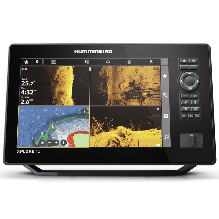 Humminbird XPLORE 10 Kaikuluotain ja Karttaplotteri + CMSI+ -viistoanturi