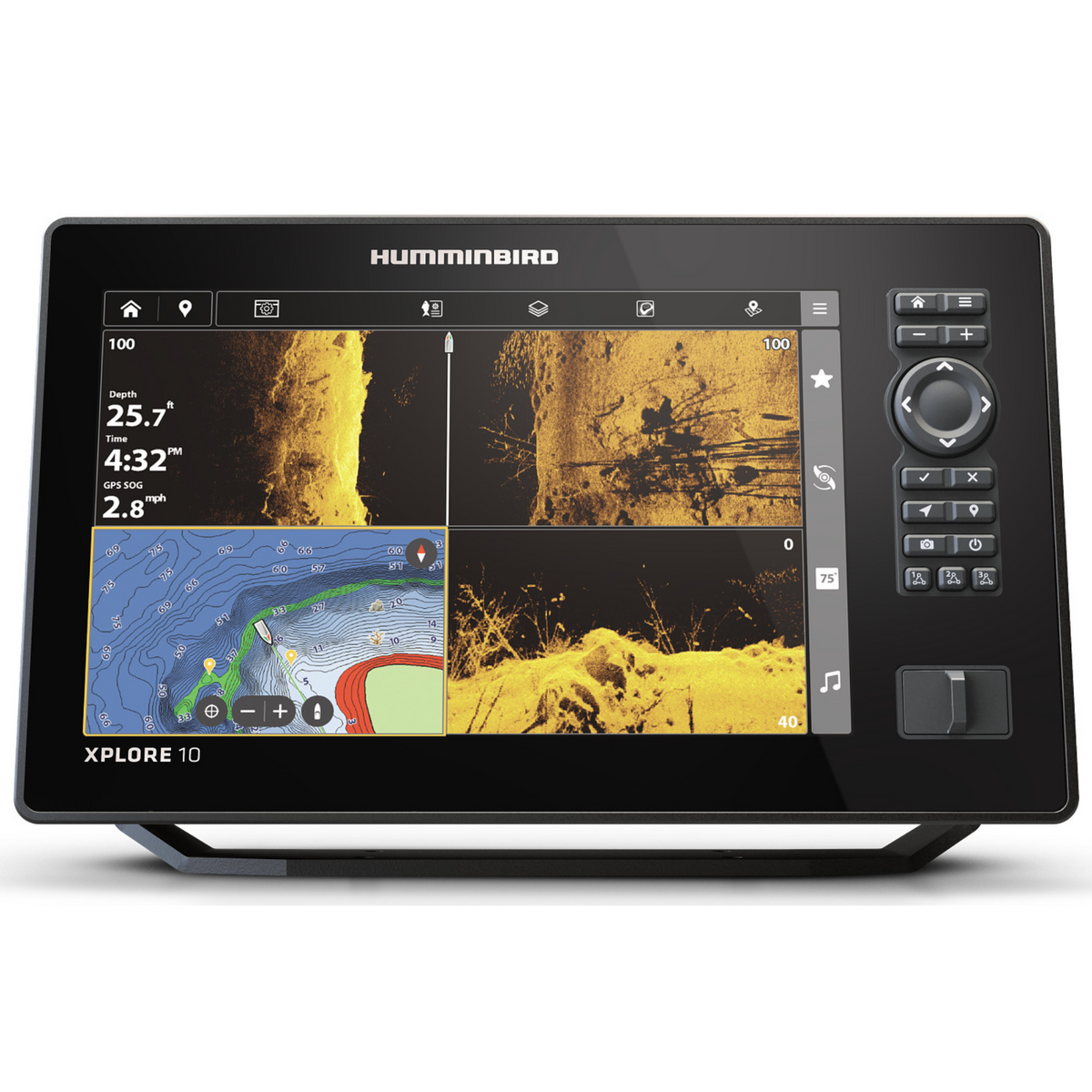 Humminbird XPLORE 10 Kaikuluotain ja Karttaplotteri + CMSI+ -viistoanturi