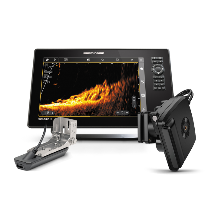 Humminbird Mega Live 2 -livekaikuanturi + Xplore 12" CMSI+ kaikuluotain viistoanturilla
