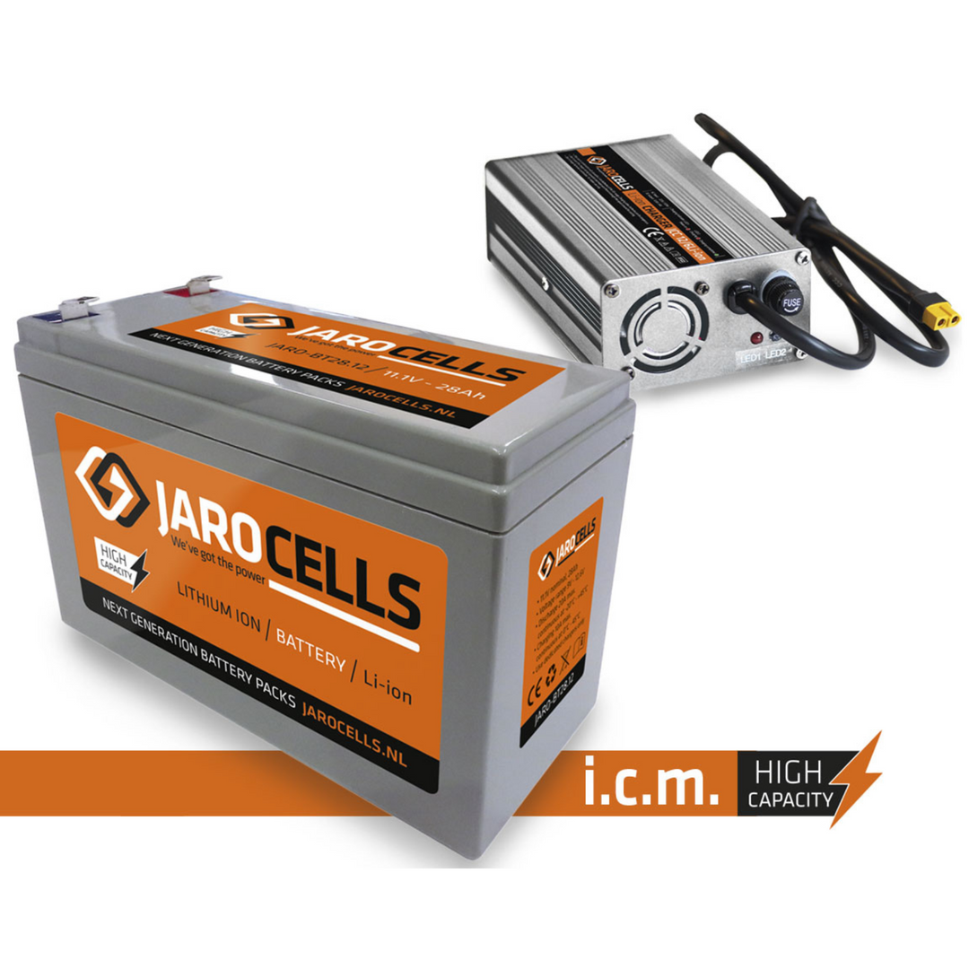 Jarocells Litiumakku 12V 28Ah Li-Ion BT