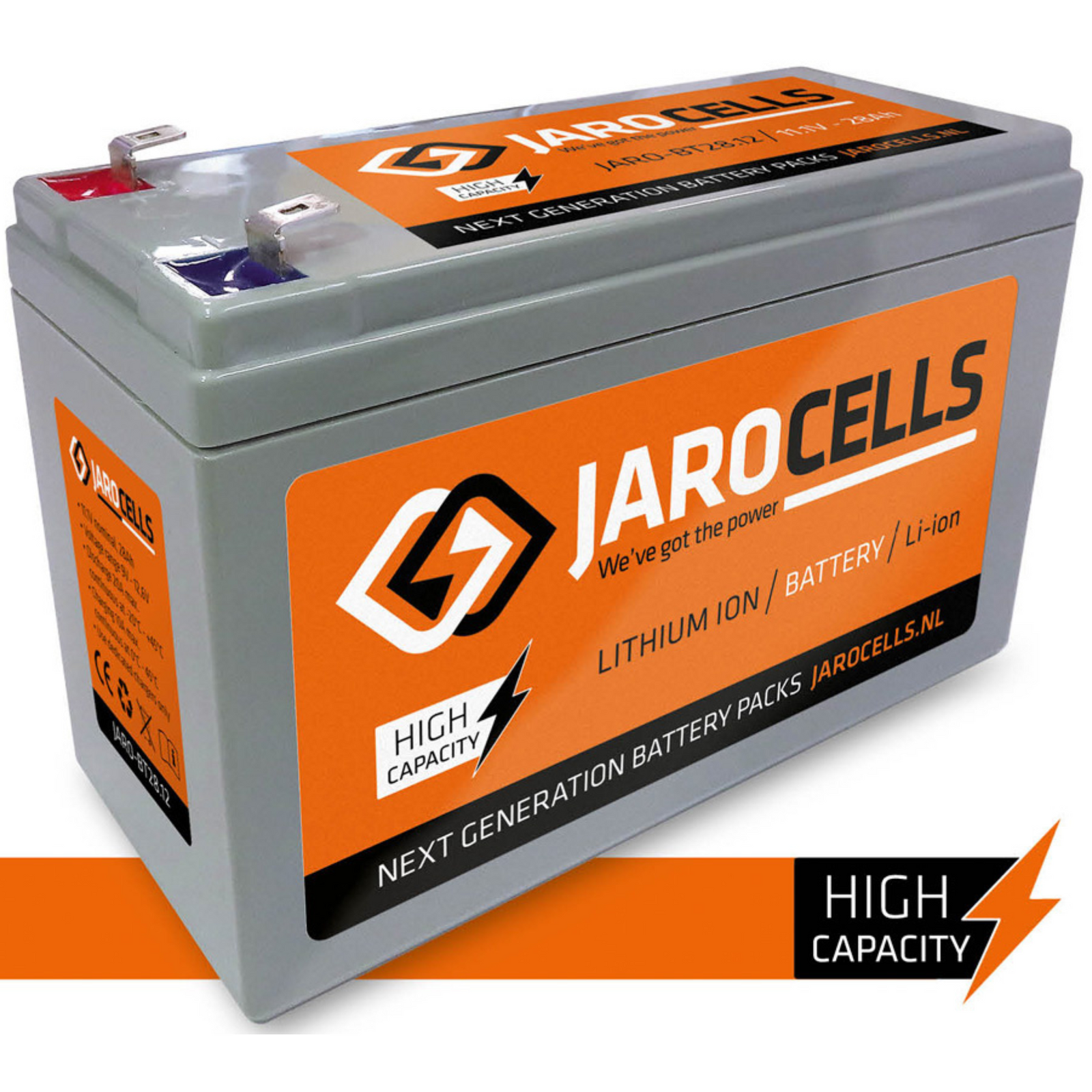 Jarocells Litiumakku 12V 28Ah Li-Ion BT