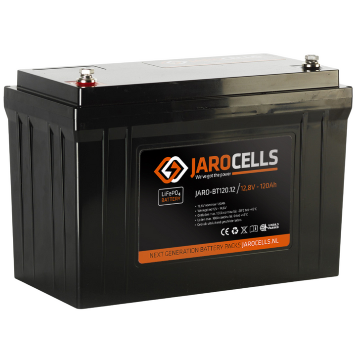 Jarocells Litiumakku 12V 120Ah LiFePo4 BT- ja starttitoiminnolla