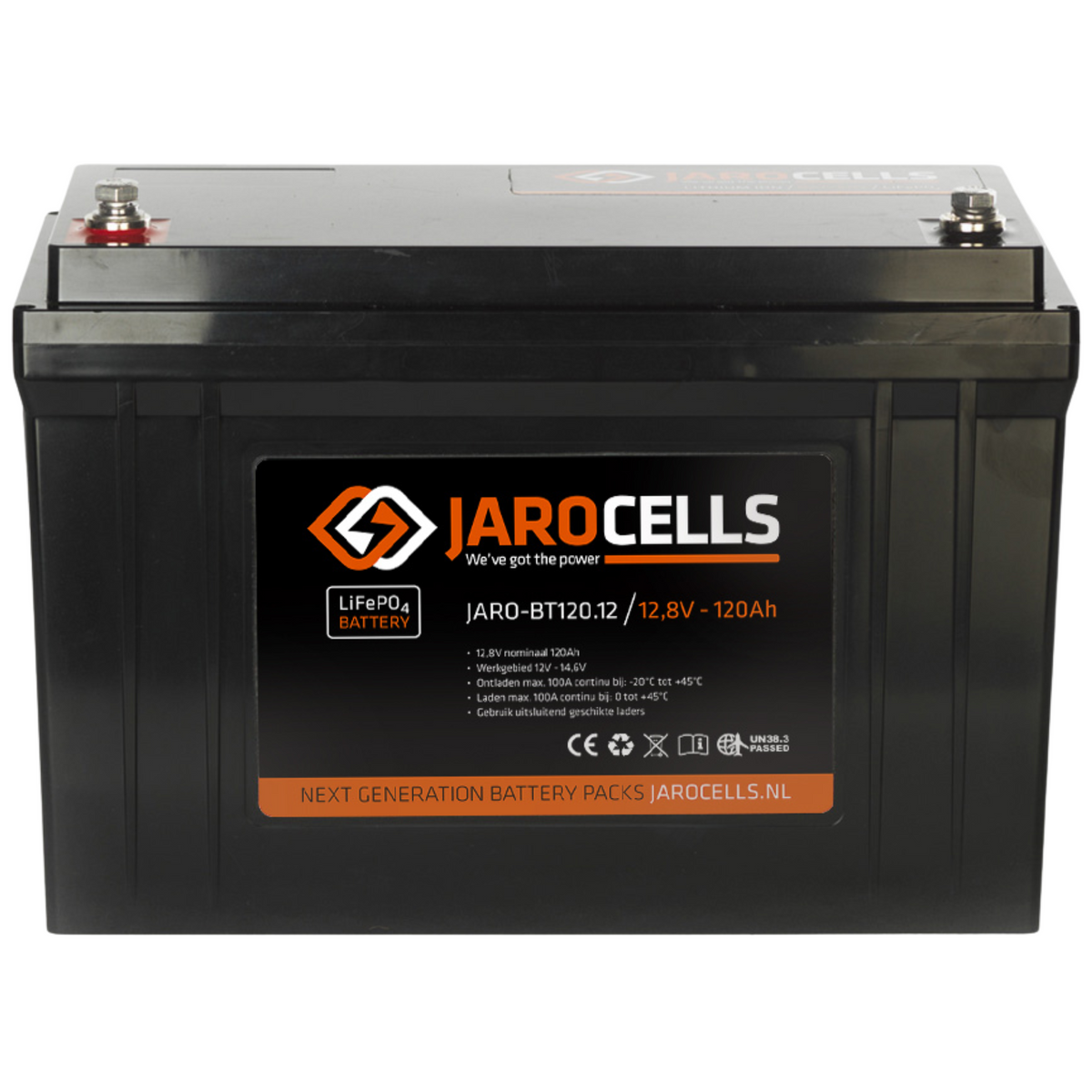 Jarocells Litiumakku 12V 120Ah LiFePo4 BT- ja starttitoiminnolla