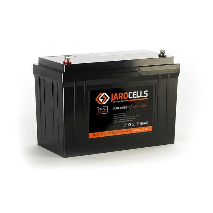 Jarocells Litiumakku 12V 150Ah LiFePo4 BT- ja starttitoiminnolla