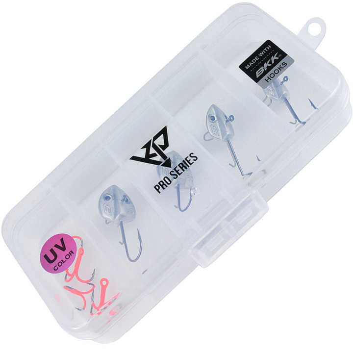 K.P Twilight Dancer Jigipäälajitelma | 4 jigipäätä + 4 UVO-värikoukkua