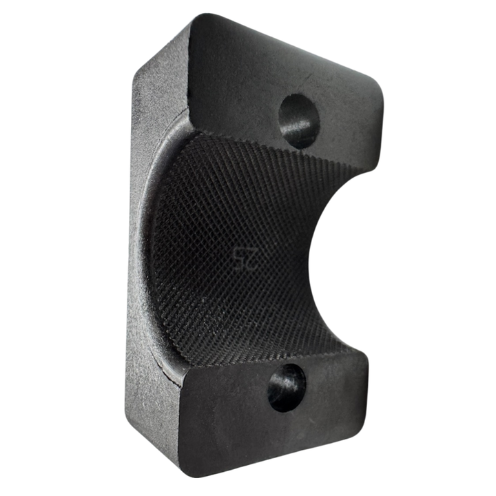 KPF Stauf Putkikiinnike 25 mm (pari) – musta, karhennettu sisäpinta