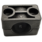 KPF Stauf Putkikiinnike 25 mm (pari) – musta, karhennettu sisäpinta