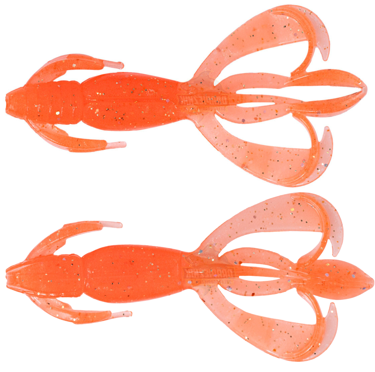 Keitech Crazy Flapper Jigi 2" 8kpl | Orange Gold Dust Glow