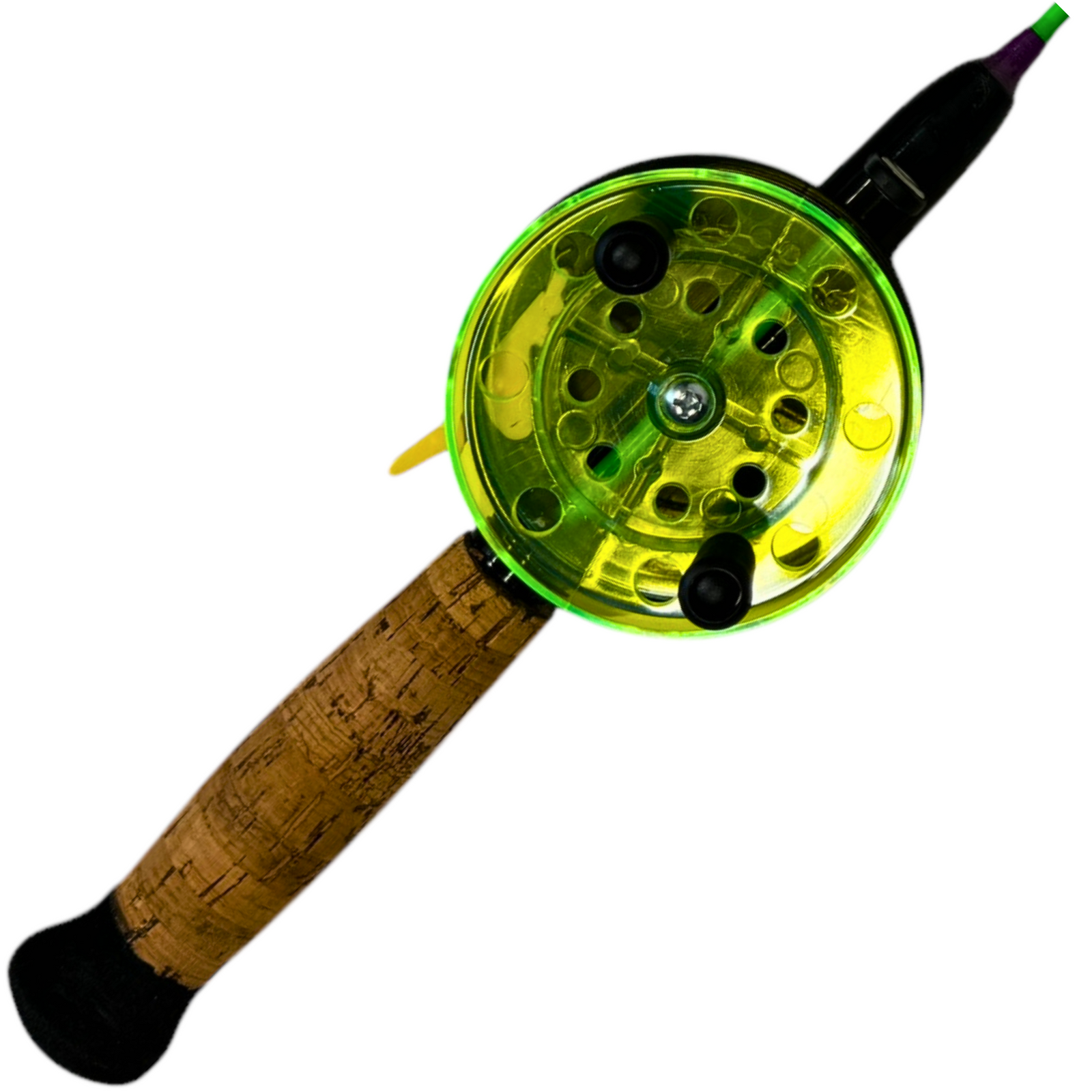 Kirpunvapa Modattu Delfin 70mm 47cm fluorivihreä pilkkivapa | Jäykkä