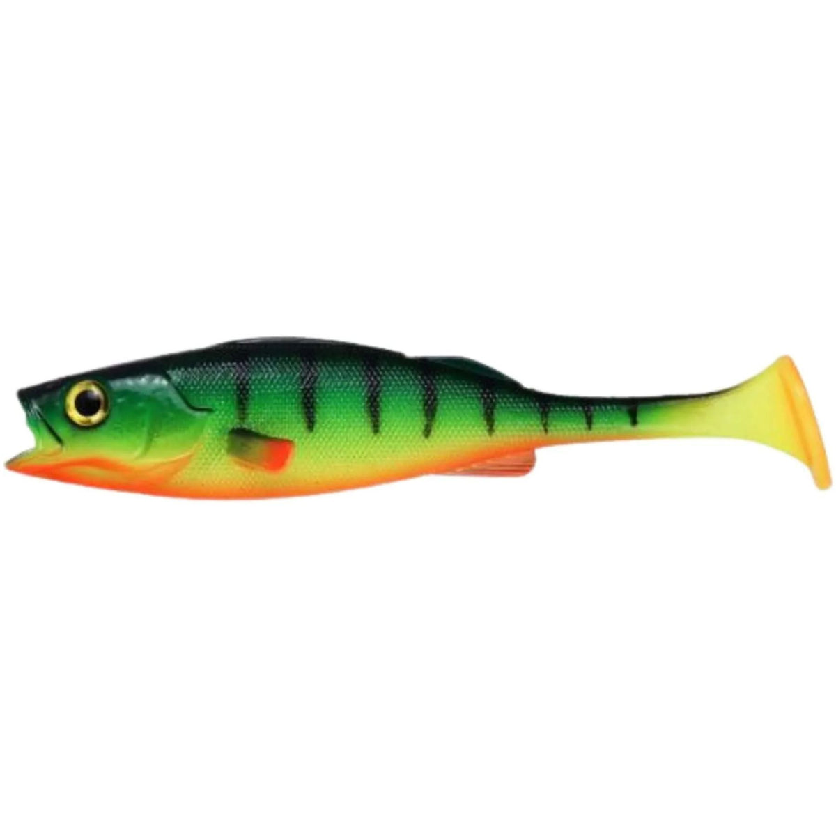 LMAB KØFI Perch Shad Jigi 9cm | 4kpl | LMAB Köfi Perch Shad 9cm Firetiger 4kpl